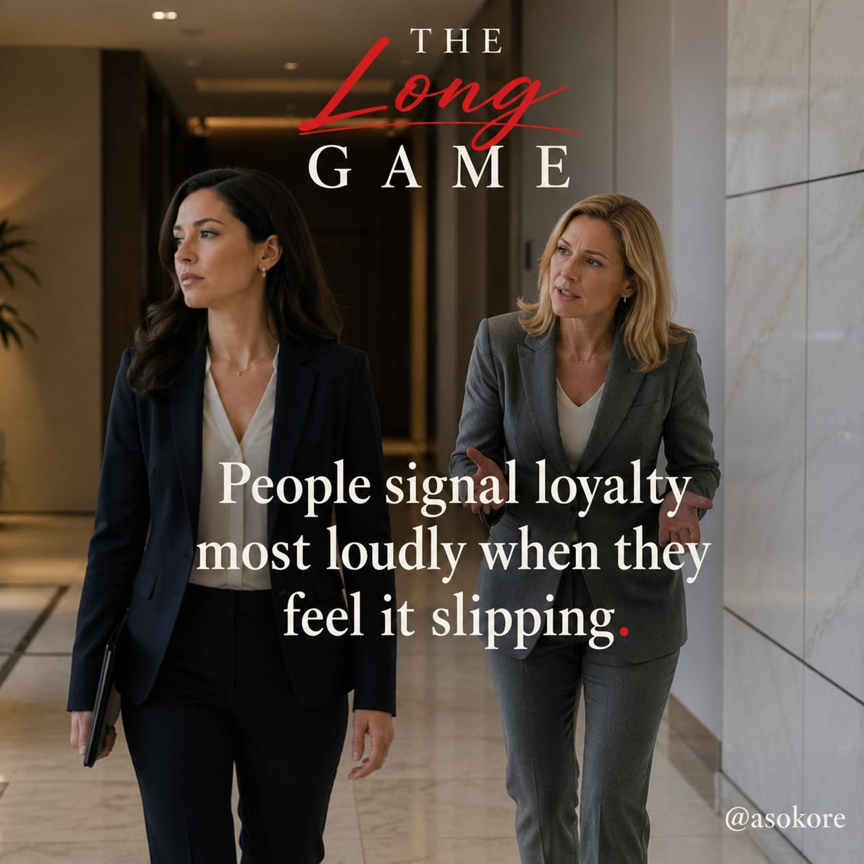 People signal loyalty most loudly when they feel it slipping.