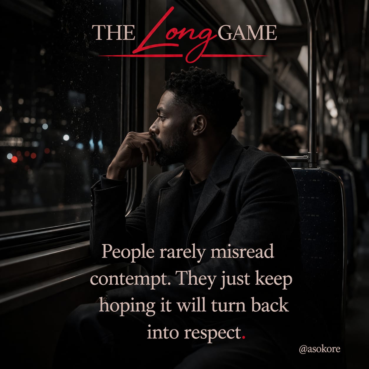 People rarely misread contempt. They just keep hoping it will turn back into respect.